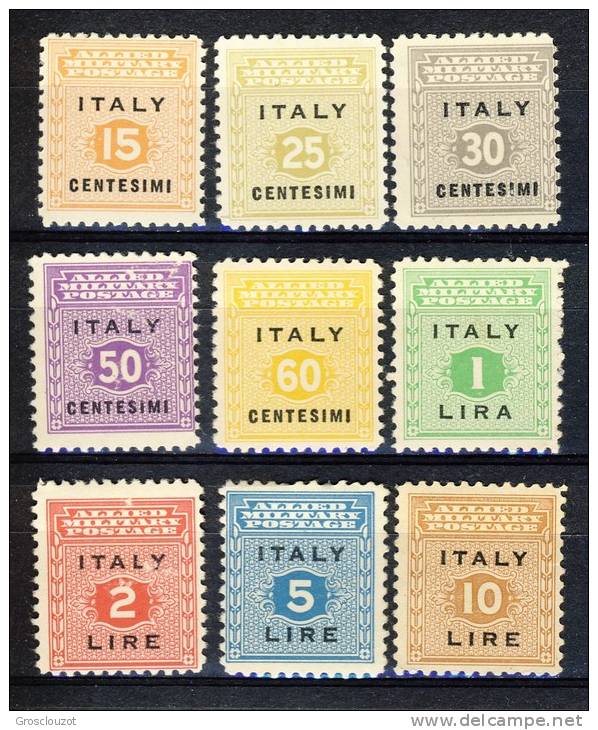 Occupazione Alleata Sicilia 1943 SS 2 N. 1 - 9 MNH - Anglo-american Occ.: Sicily