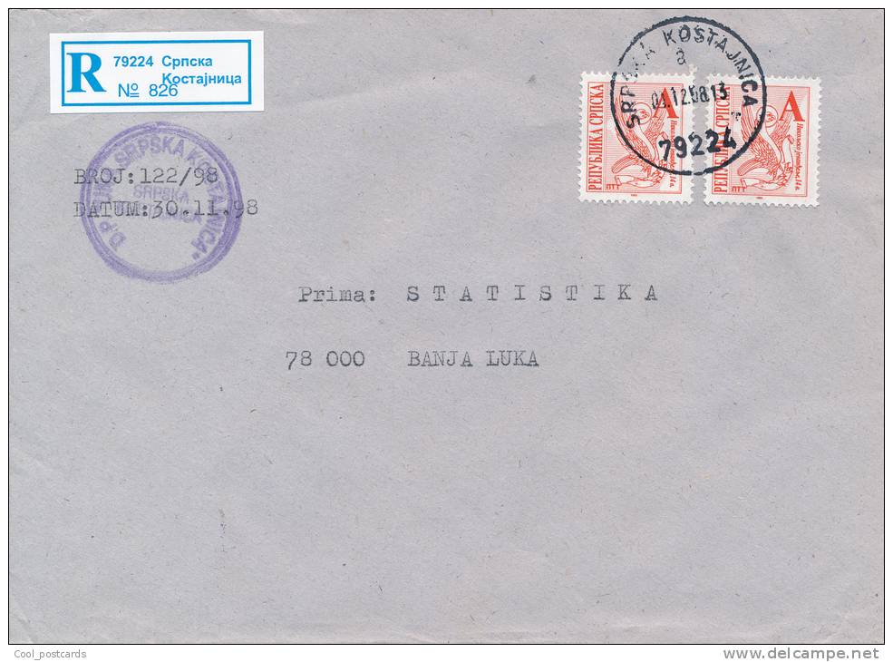 REPUBLIKA SRPSKA, COVER 1998, R MAIL  TO BANJA LUKA - Bosnien-Herzegowina