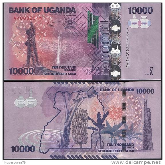 Uganda P 52 A - 10000 10.000 Shillings 2010 - UNC - Ouganda