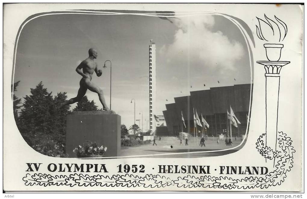 JUEGOS OLIMPICOS HENSILKI 1952 RP CON MAT RODILLO OLIMPIADA TARJETA CONMEMORATIVA - Summer 1952: Helsinki