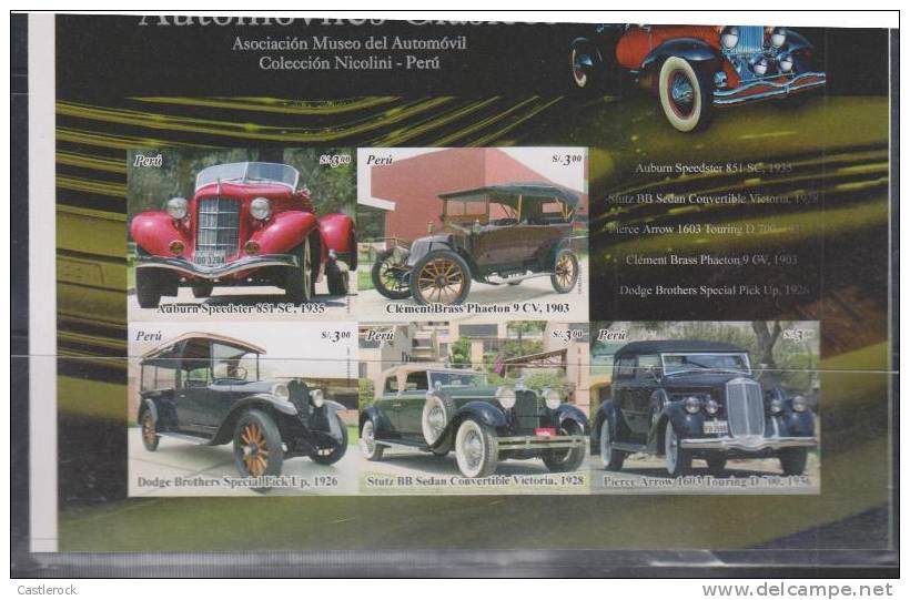 O) 2009 PERU, AUTOMOBILE MUSEUM ASSOCIATION-CARS, IMPERFORATE XF.. - Peru