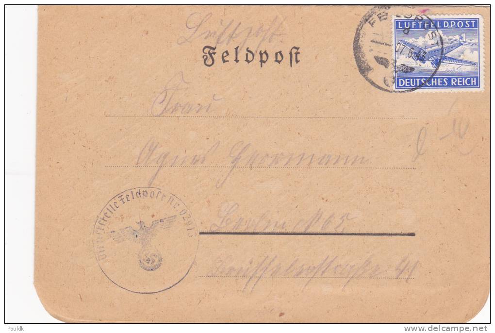 Feldpost WW2: Airmail From Brjansk, Russia: Nachschub-Kompanie 25 FP 18914 - Also Cachet On Front From Kommandeur Der Pa - Militaria