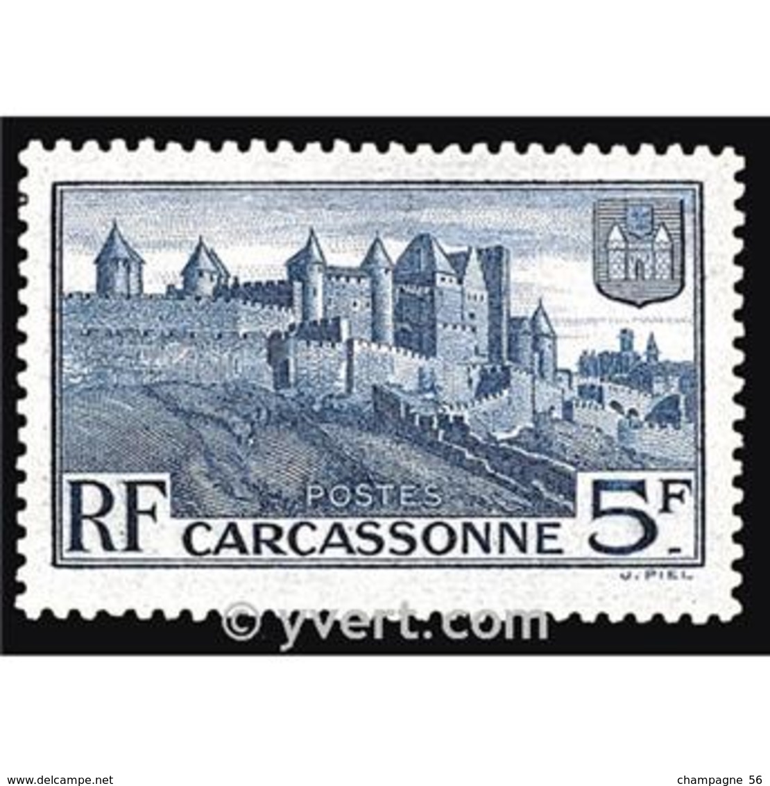 VARIÉTÉS FRANCE  1938  N° 392 CITE DE CARCASSONNE OBLITÉRÉ - Used Stamps