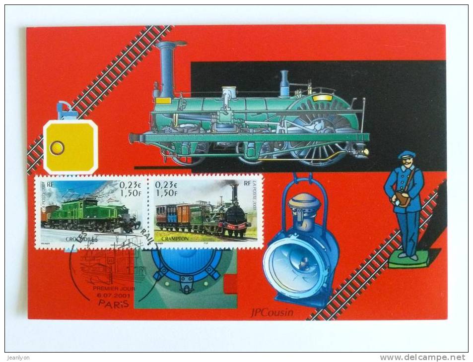 TRAIN / SNCF - Crocodile - Crampton Paris à Strasbourg - Uniforme - Carte Philatélique 1er Jour Timbre Légende Du Rail - Trains