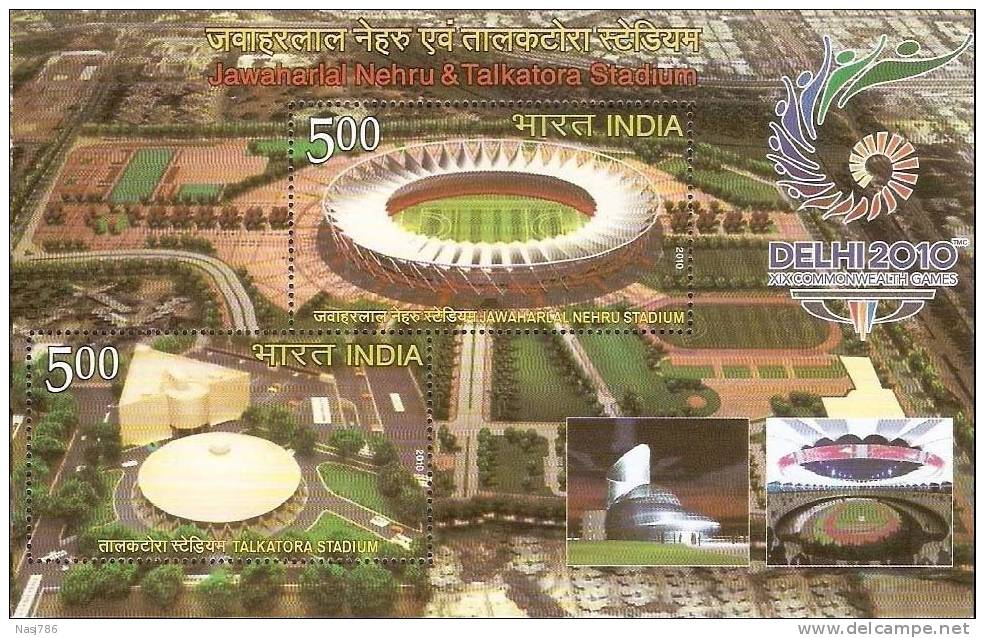 Commonwealth Games, Jawaharlal Nehru & Talkatora Stadium Delhi, MS MNH India - Neufs