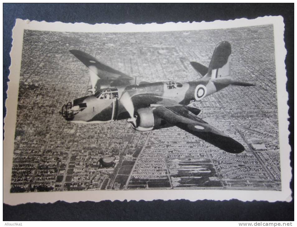 MILITARIA Photo ,Photographie Avion à Hélices En Vol (modèle à Identifier)Base Aérienne (BAG 1951 écrit Au Verso Photo) - Aviazione