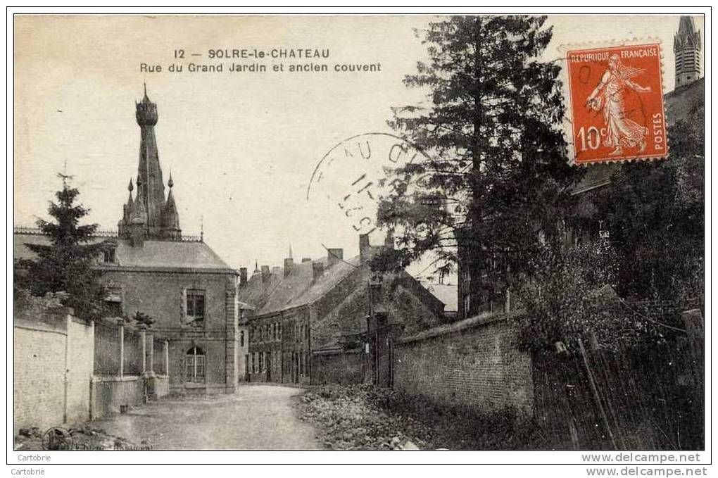 59 - SOLRE-LE-CHÂTEAU - Rue Du Grand Jardin Et Ancien Couvent - Solre Le Chateau
