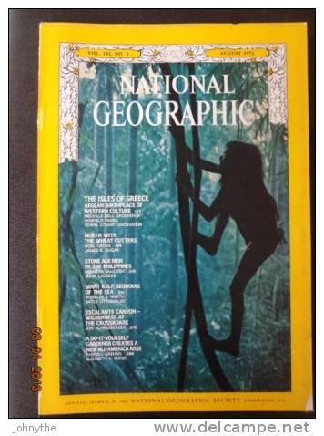 National Geographic Magazine August 1972 - Wissenschaften