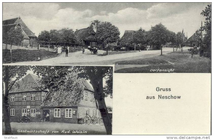 Gruss Aus Neschow Bei Rehna Gasthof Rud Woisin Bahnpost Z. 308 24.11.1934 TOP-Erhaltung - Grevesmühlen