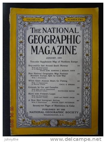 National Geographic Magazine August 1954 - Ciencias