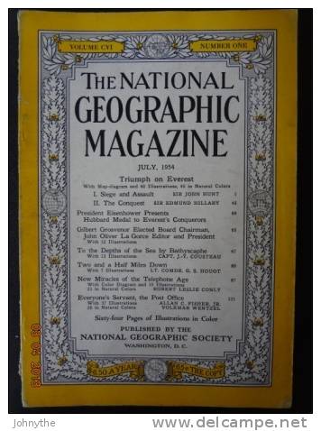 National Geographic Magazine July 1954 - Scienze