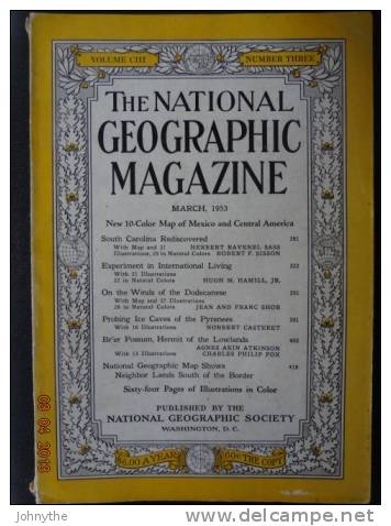 National Geographic Magazine March 1953 - Scienze