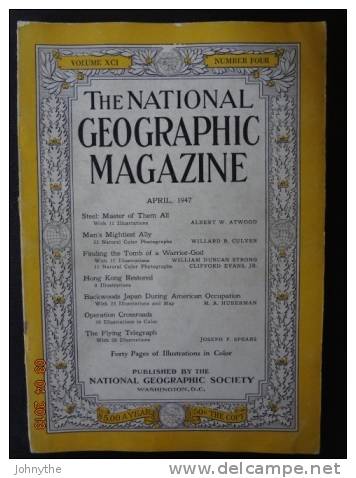 National Geographic Magazine April 1947 - Ciencias