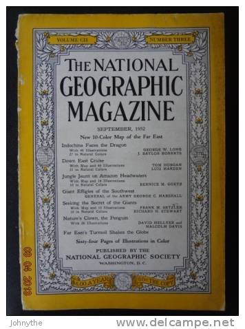National Geographic Magazine September 1952 - Scienze
