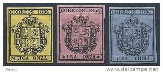 ESPAGNE - Service - 3 Valeurs Neuves De 1854 - Servicios