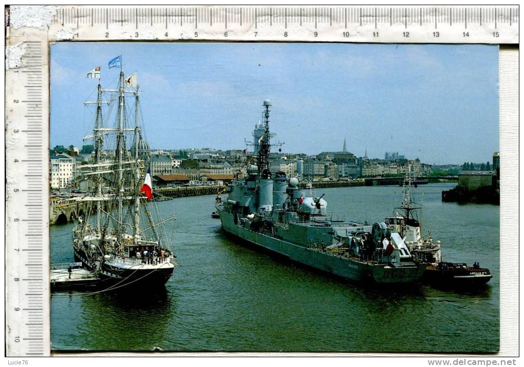 Le  "  BELEM "  à Quai -  Arrivée  Du " MAILLE BREZE  "-  Le 08 Juin 1988  - NANTES - Le Port - Voiliers