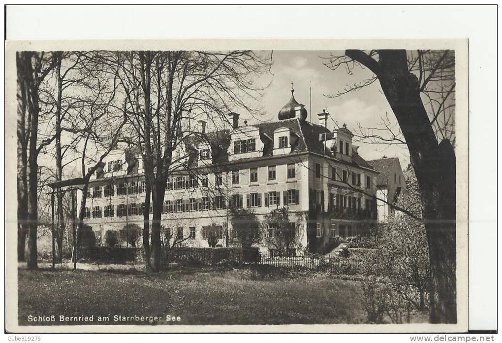 GERMANY 1929  - POSTCARD STARNBERG - CASTLE BERNRIED - HALF SHINING ADDRESSED W 1 ST OF 8 -POSTM BERNRIED JUN 12,   RE:6 - Starnberg