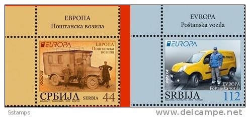 2013 X EUROPA CEPT SRBIJA SERBIA POSTFAHRZEUGE POSTAL VEHICLES  MNH - 2013