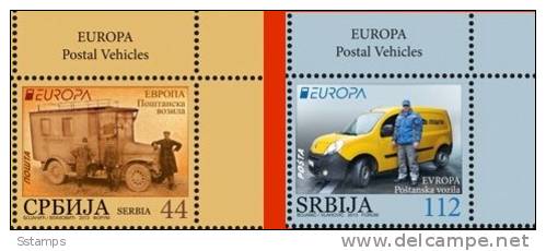 2013 X EUROPA CEPT SRBIJA SERBIA POSTFAHRZEUGE POSTAL VEHICLES  MNH - 2013