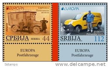 2013 X EUROPA CEPT SRBIJA SERBIA POSTFAHRZEUGE POSTAL VEHICLES  MNH - 2013