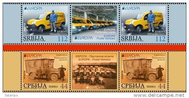 2013 X EUROPA CEPT SRBIJA SERBIA POSTFAHRZEUGE POSTAL VEHICLES  MNH - 2013