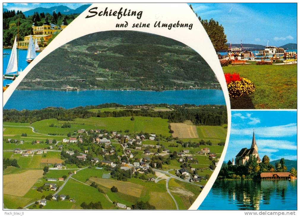 AK Kärnten Schiefling Am Wörthersee See Lake AUSTRIA Carinthia Österreich Schiff Wörther See Ansichtskarte - Klagenfurt