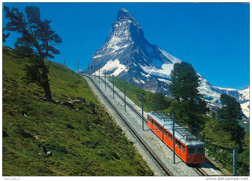 AK Zermatt Gornergratbahn Zahnradbahn Rack Railway Chemin De Fer Cremaillere Ferrovia A Cremagliera Schweiz SUISSE - Trenes