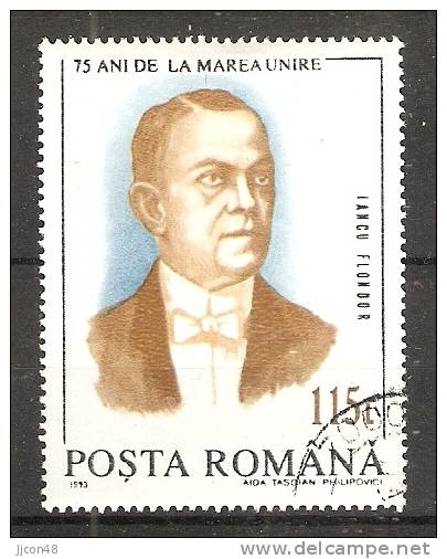 Romania 1993  75th Ann. Of Union With Rumania (o) - Oblitérés