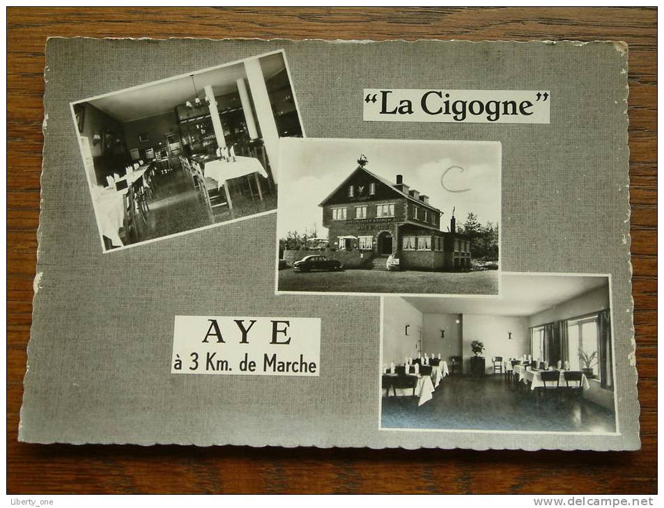 AYE " LA CIGOGNE " Hotel Restaurant ( Prop. Delporte ) - Anno 1965 ( Zie Foto Details ) !! - Marche-en-Famenne