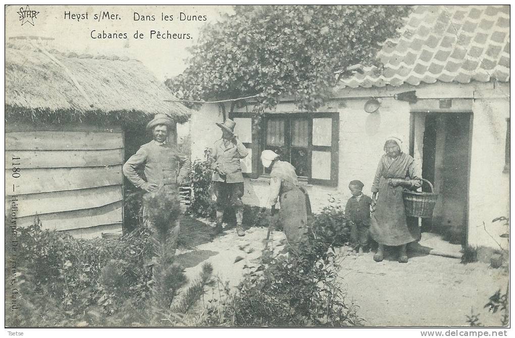 Heist / Heyst  - Cabane De Pêcheurs ... Dans Les Dunes  -1910 ( Verso Zien ) - Heist