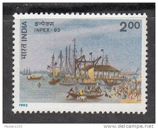 INDIA, 1993, INPEX 93, Indian National Philetelic Exhibition, Calcutta, Custom House Wharf,, MNH, (**) - Ungebraucht