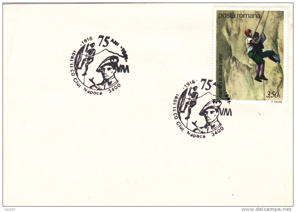 ESCALADE, SPECIAL POSTMARK ON COVER, 1991, ROMANIA - Escalada