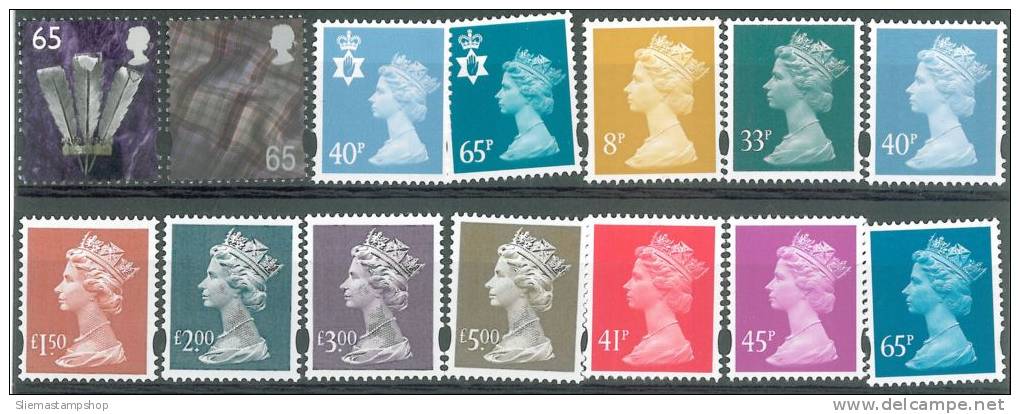 Great Britain - 1998 Definitives Assorted - Neufs