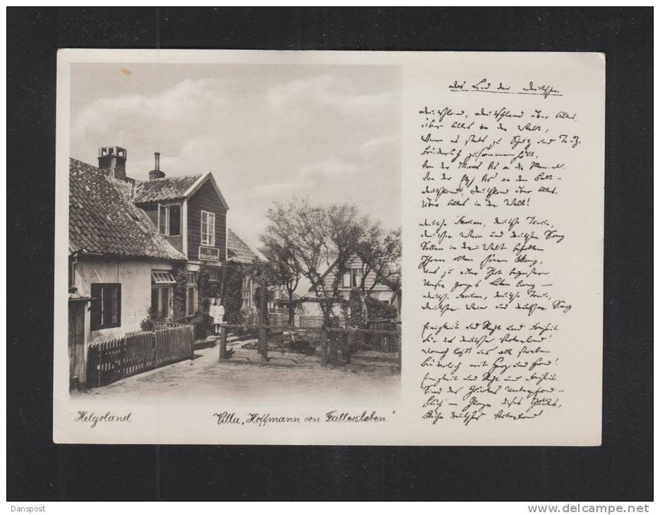 Helgoland Villa Hoffmann Von Fallersleben - Helgoland