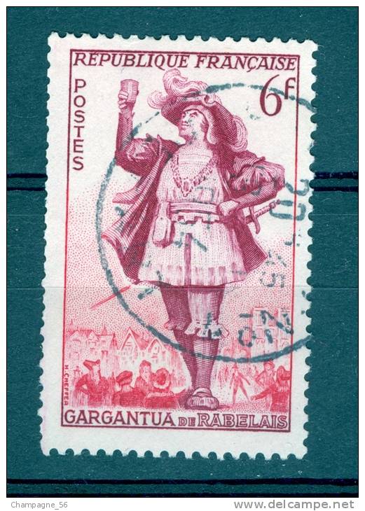 VARIÉTÉS FRANCE  1953 N° 943 THÉÂTRE GARGANTUA OBLITÉRÉ - Used Stamps