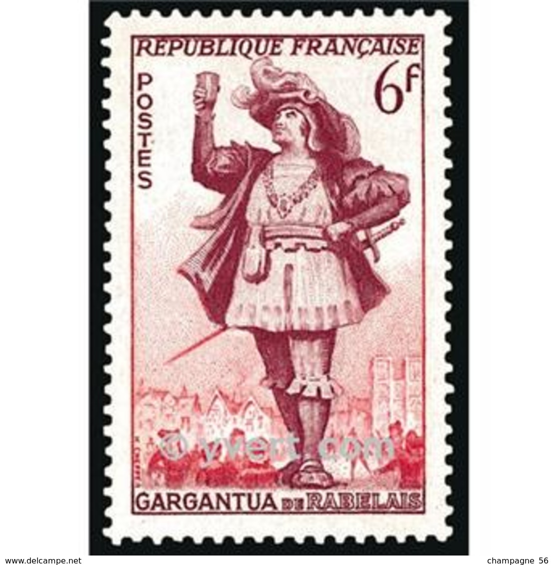 VARIÉTÉS FRANCE  1953 N° 943 THÉÂTRE GARGANTUA OBLITÉRÉ - Oblitérés