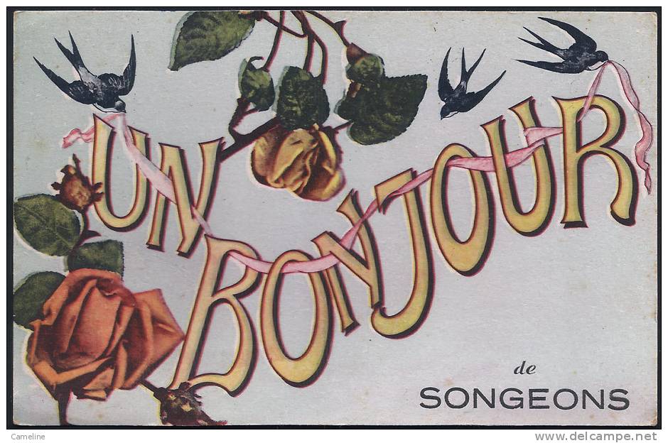 60 . SONGEONS . Un Bonjour - Songeons