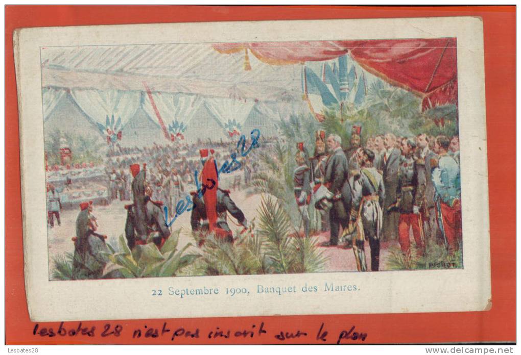 CPA MILITARIA,   BANQUET DES MAIRES En 1900, Par  Pichot,    CHROMOS, AVRIL 2013 175 - Otros & Sin Clasificación