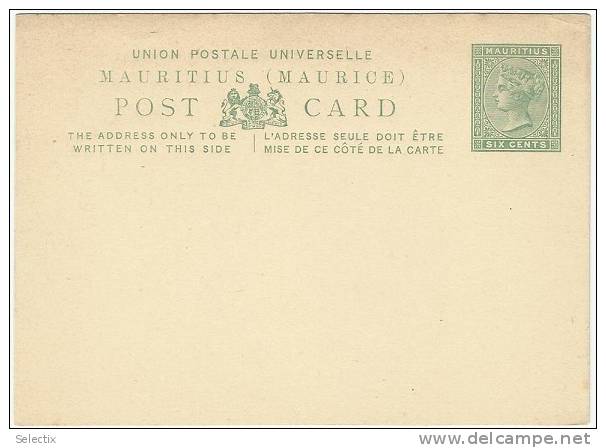 Mauritius 1890 Postal Stationery Card - Mauritius (...-1967)