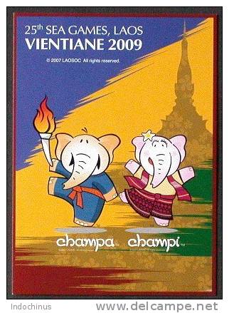 LAOS LAO VIENTIANE 25 Th Southeast Asian Games / Jeux D'Asie Du Sud-est  2009   PORT OFFERT - Laos
