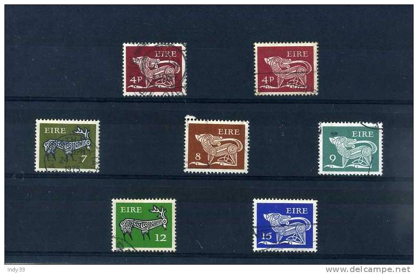 - IRLANDE 1970/79 . SUITE DE TIMBRES OBLITERES . - Oblitérés