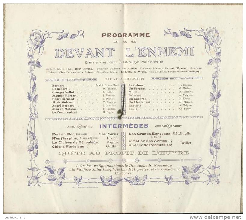 Patronage Saint-Joseph De Chateau-Gontier/Séances Dramatiques/ 1912   PROG48 - Programma's