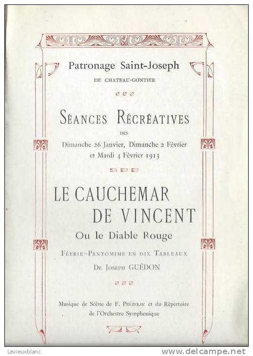 Patronage Saint-Joseph De Chateau-Gontier/Séances Récréatives/ 1913   PROG50 - Programmes