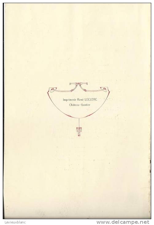 Sté Tir Et Gym/La Villebois-Mareuil/Chateau-Gontier/Séance Récréative/ 1912   PROG51 - Programmes