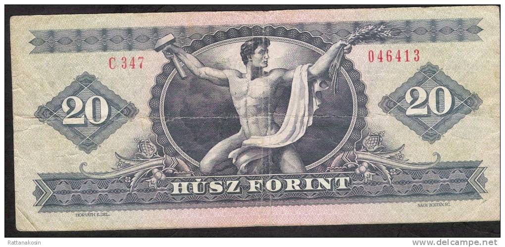 HUNGARY  P169g   20   FORINT   1980    VF - Hongrie