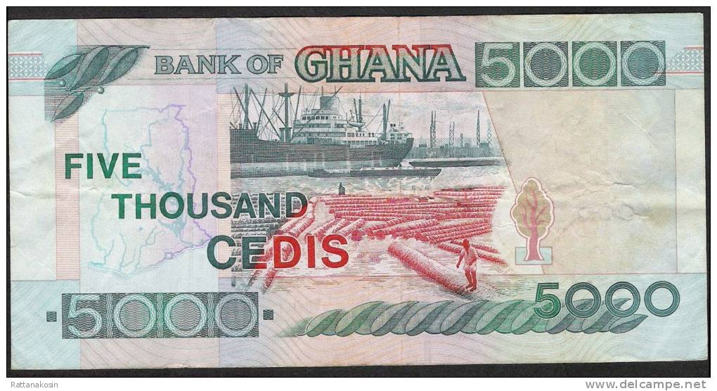GHANA   P34h   5000  CEDIS    2002      VF - Ghana