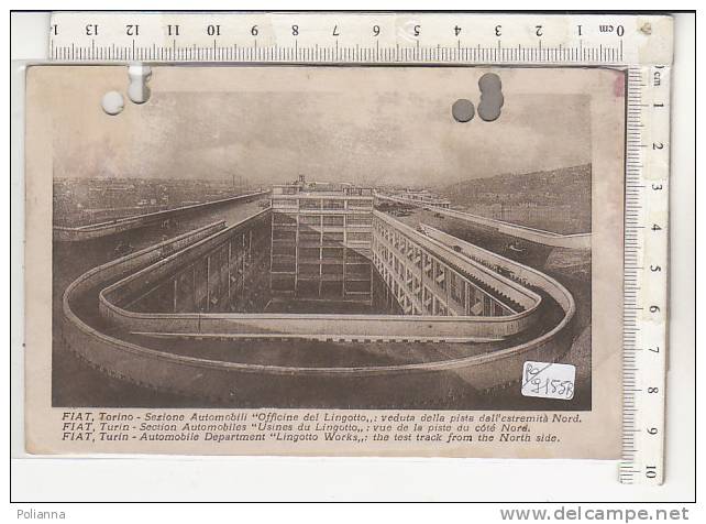 PO9155B# TORINO - FIAT - OFFICINE LINGOTTO - PISTA AUTOMOBILI  No VG - Autres Monuments, édifices