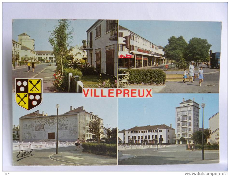 CPM (78) Yvelines - VILLEPREUX - Multivues - Av De Beauce, De Touraine, église, Place St Vincent De Paul - Villepreux