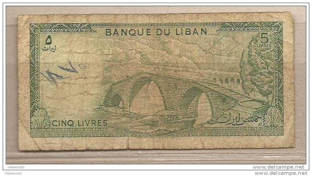 Libano - Banconota Circolata Da 5 Livres - Liban