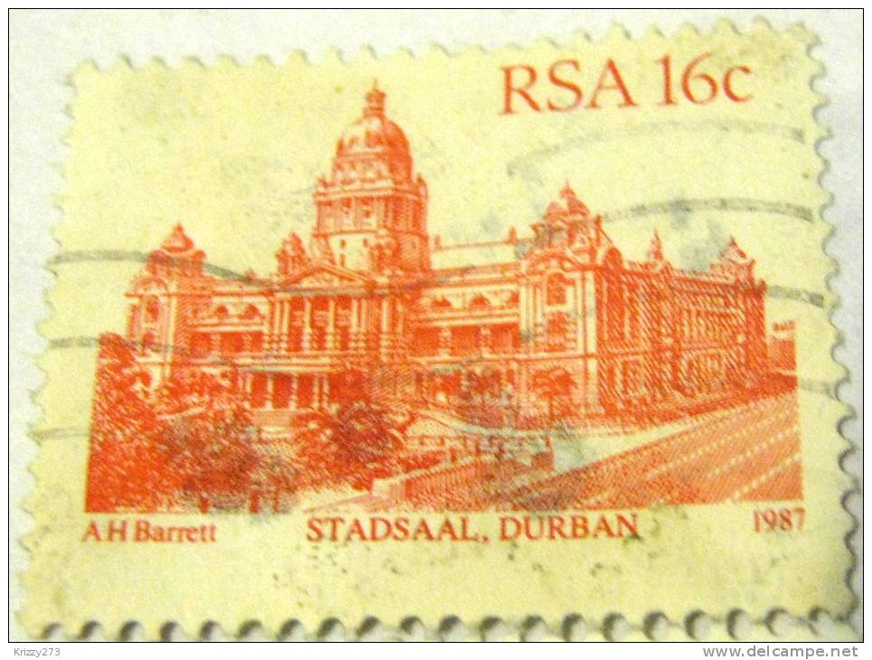 South Africa 1987 Stadsaal Durban 16c - Used - Gebraucht